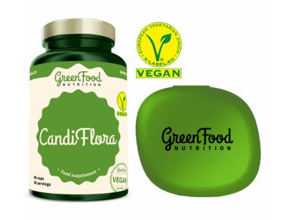 GreenFood Nutrition CandiFlora 90 kapslí + Pillbox GRATIS