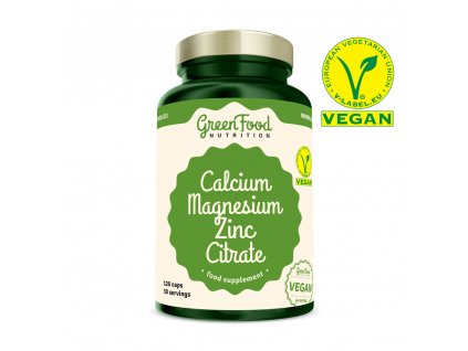 GreenFood Nutrition Calcium Magnesium Zinc Citrate 120cps