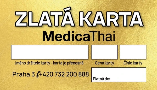 Zlatá předplacená karta  MedicaThai