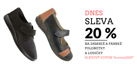 DNES - 20 % SLEVA NA POLOBOTKY A LODIČKY, které jsou SKLADEM!