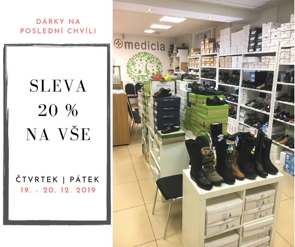 SLEVA 20 % na vše v prodejně Medicia od 19. - 20. 12.