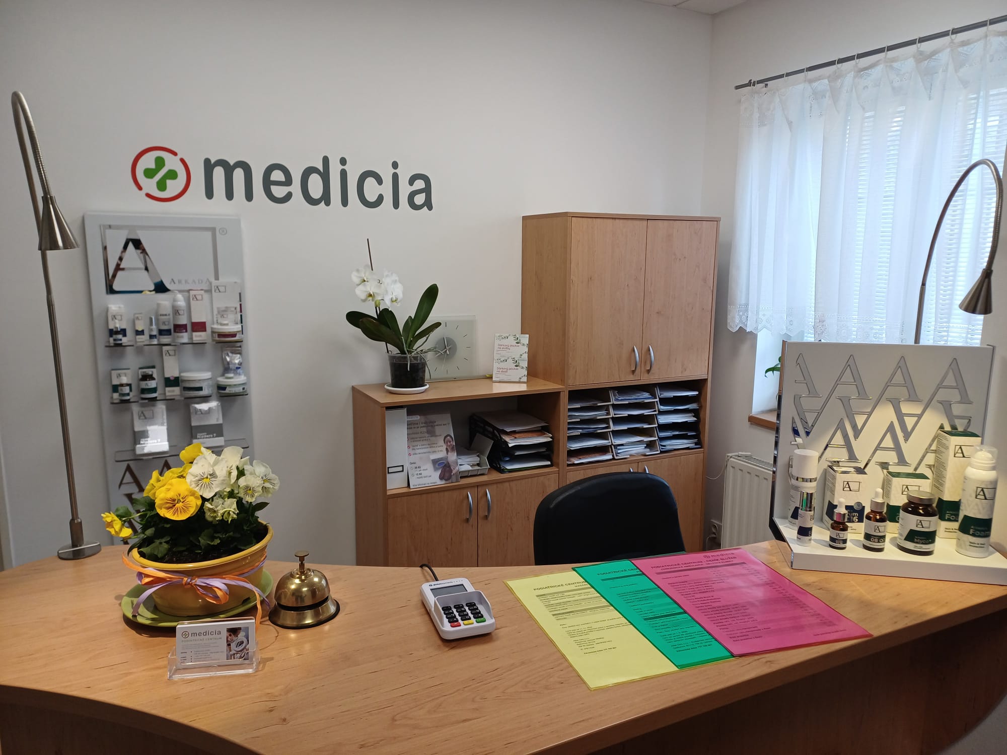 Recepce Podiatrického centra Medicia