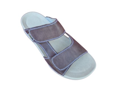 Zdravotní pantofle na ostruhy Medistyle Mirka LM-T1LA/B/OST hnědé
