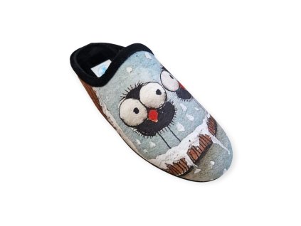 Dámské domácí pantofle Medi Line 132-025 šedé/ptáci