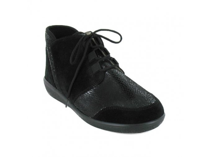 Dámské kotníkové boty pro široké nohy Varomed Perpignan 77341-60 černé