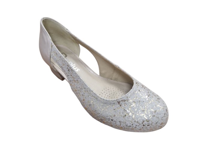 Dámské lodičky De Plus F-177-K-3003 béžové/zlaté