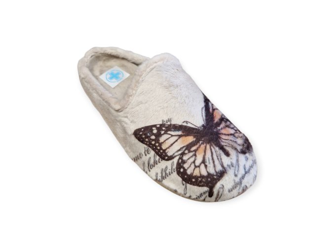 Dámské domácí pantofle Medi Line 1511-025 béžové/motý