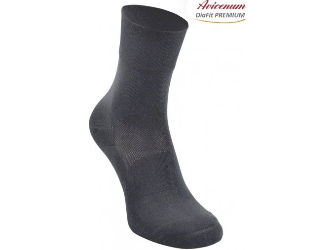 Zateplené ponožky pro diabetiky Avicenum DiaFit Thermo Premium tmavě šedé