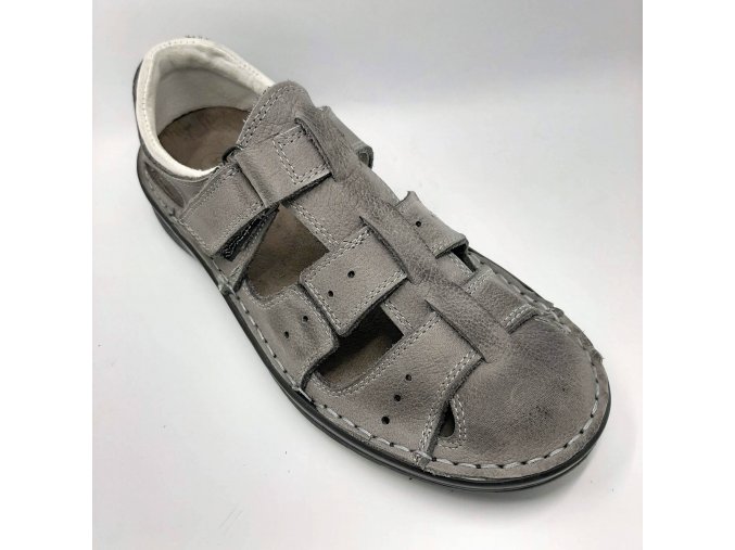 Pánské sandály pro široké nohy ORTO plus D407-22 šedé