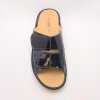 Dámské pantofle se strečem Piedallegro S27-BLK tmavě modré/černé