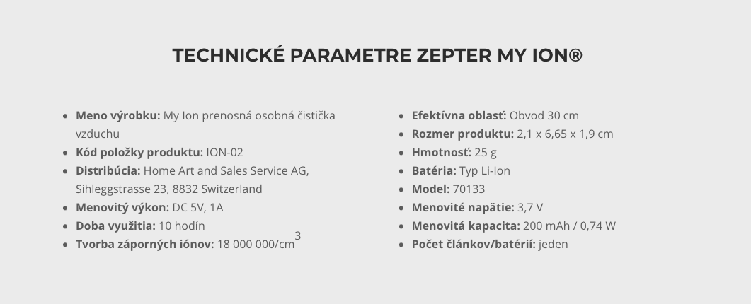 myion-technickedata