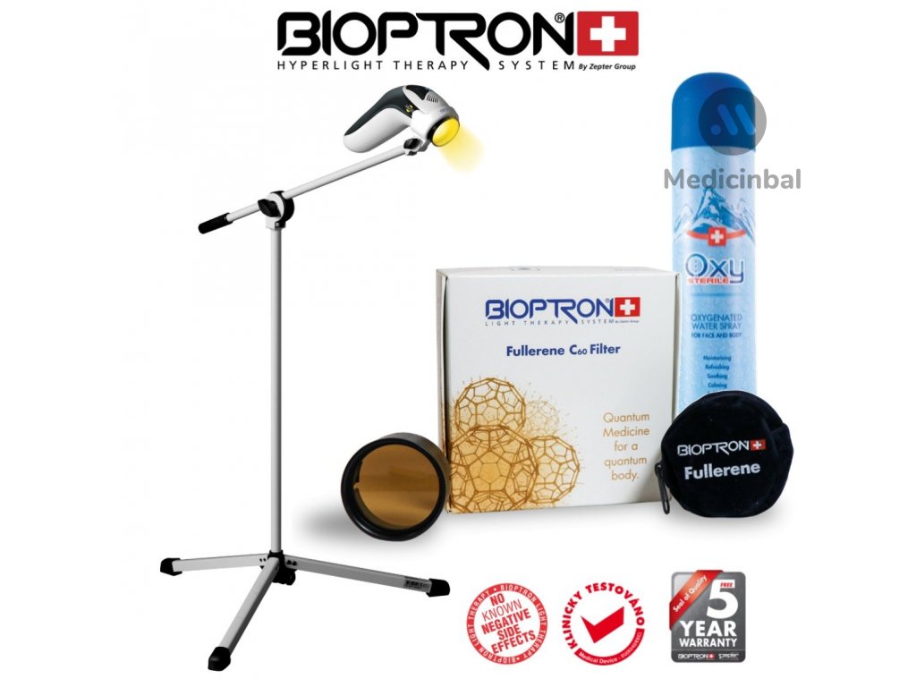 Bioptron MedAll lampa Zepter fulleren filter stojan