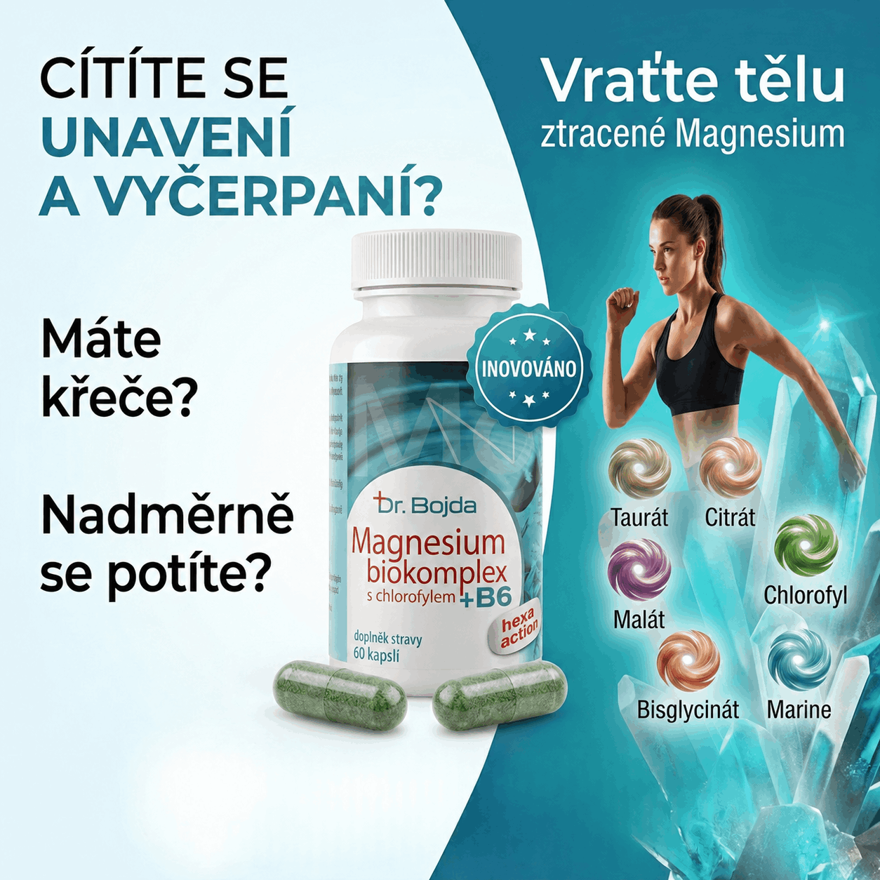 Magnesium při pocení, únavě a křečích