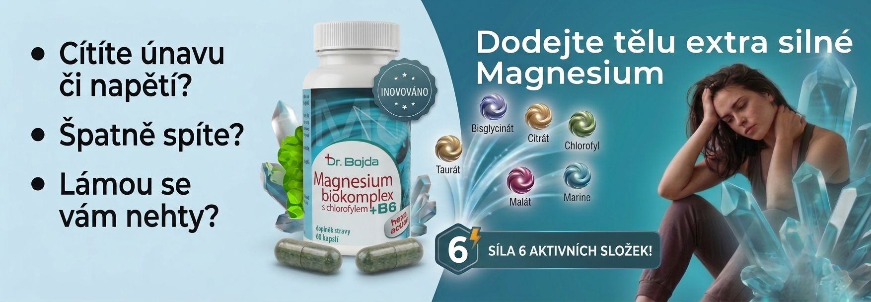 Magnesium na únavu, špatné spaní a pevnější nehty