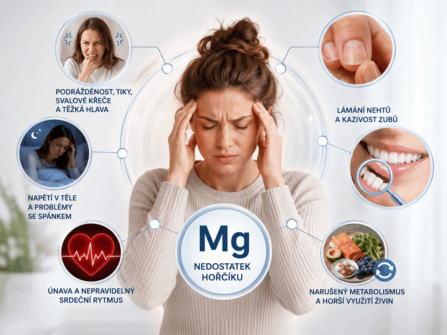 Magnesium – projevy nedostatku