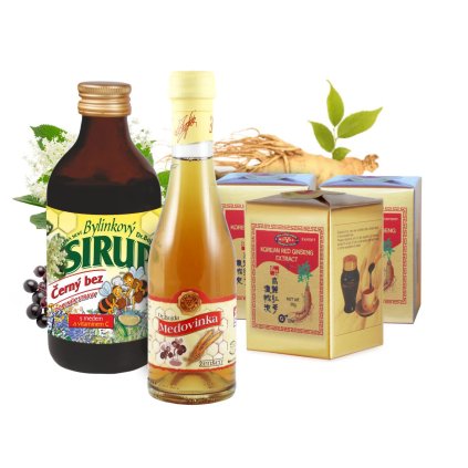žen šen a medovina a sirup
