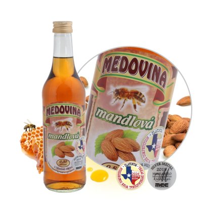 medovina 0,5 l jiná láhev mandle