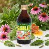Sirup jitrocel s rostlinami