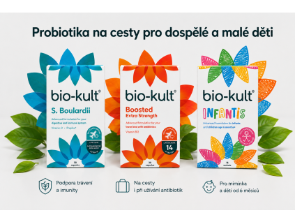 Probiotika na cesty pro dospělé a malé děti