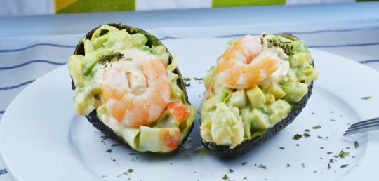 Krevetový salát s avokádem