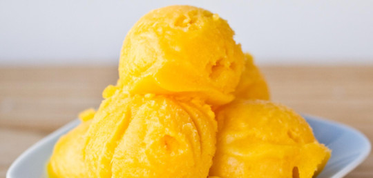 Mangový sorbet s marakujou