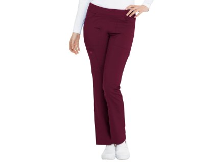 Dámské kalhoty Dickies Balance na gumu - vínová (Velikost 3XL)