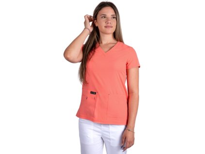 Dámská halena BECCA TOP - coral (Velikost XL)
