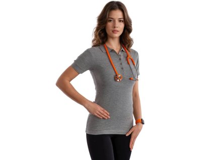 Dámská polo košile MEDICAL - šedá (Velikost 2XL)