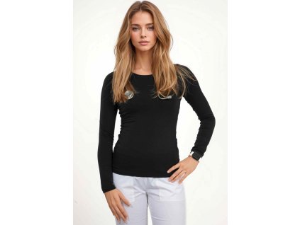 Dámské tričko s dlouhým rukávem MEDICAL černé (Velikost 2XL)