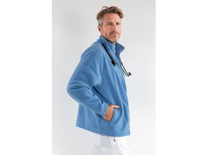 Pánská fleecová mikina MEDICAL světle modrá (Velikost 2XL)