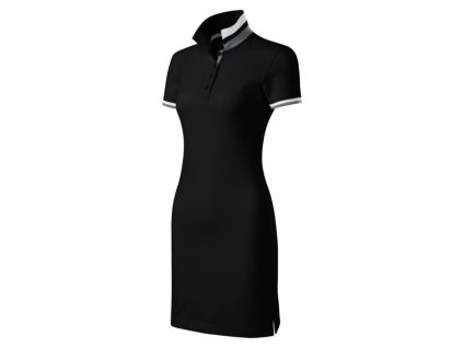 Polo šaty PREMIUM - černé (Velikost 2XL)