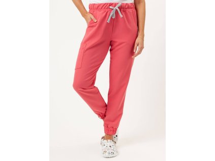 Zdravotnické kalhoty Premium VIBE - korálové (Velikost 3XL)