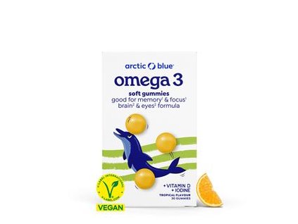 1.AR Kids Vegan Omega 3 30 gummies (250mg DHA %26 Vitamin D 200IU) 57014