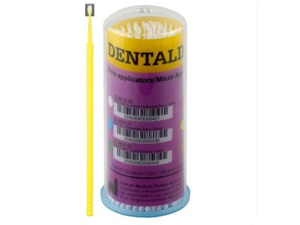 Screenshot 2025 08 17 at 09 24 39 DENTALINE Bendable applicators yellow fine ø 1.5mm (Pack of 100 pieces) Falcon Medical