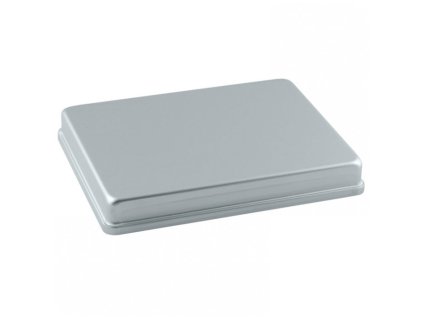 przykrywka aluminiona nieperforowana midi srebrna 187x145x25mm