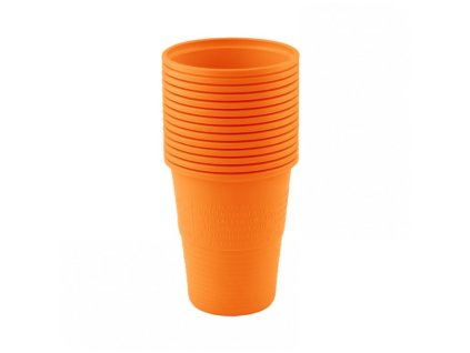 jednorazowe kubki plastikowe pomaranczowe 200ml 100 szt