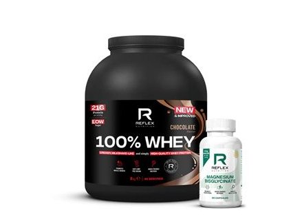 100% Whey Protein 2kg čokoláda + Magnesium 90 kapslí ZDARMA (Varianta čokoláda)