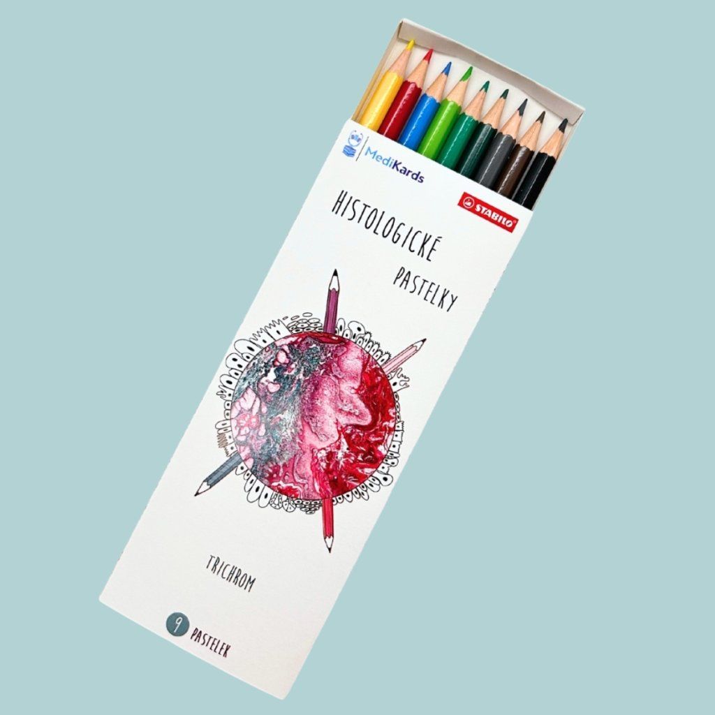 Histological colored pencils Trichrome