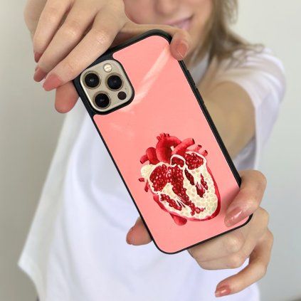 Phone case Pomegranate heart black