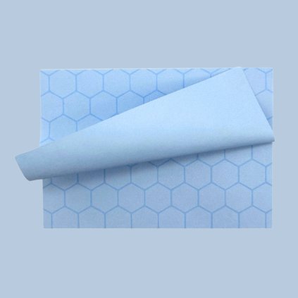 Niebieskie fiszki hexagonalne 80g