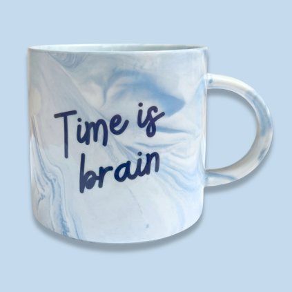 Keramický hrnek Time is brain