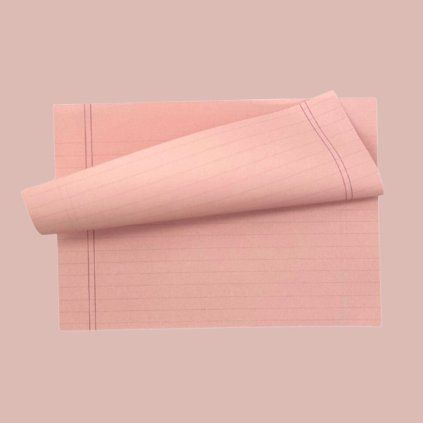 Flashcards peach lined 80g