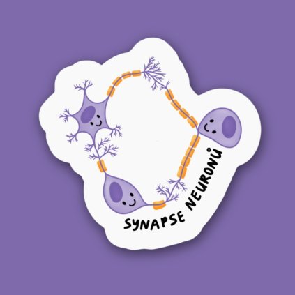 Naklejka Synapsa neuronów