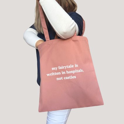 Plátěná taška My fairytale is written in hospitals