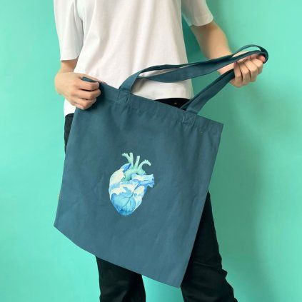 Tote bag Ocean heart