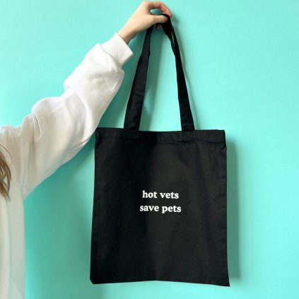 Plátěná taška Hot vets save pets