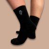 Socks Heart with embroidery black