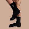 Socks Heart with embroidery black