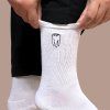 Socks Tooth with embroidery white