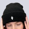Black hat with embroidery Heart